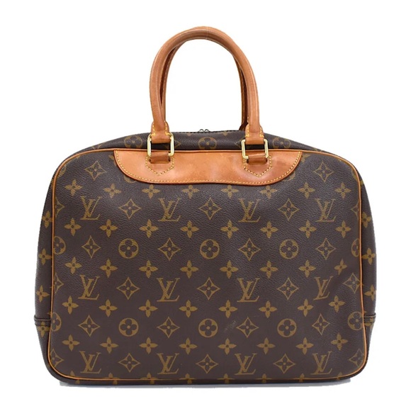 Beautiful Authentic LOUIS VUITTON Monogram Deauville Hand Bag Brown Canvas - Picture 2 of 9